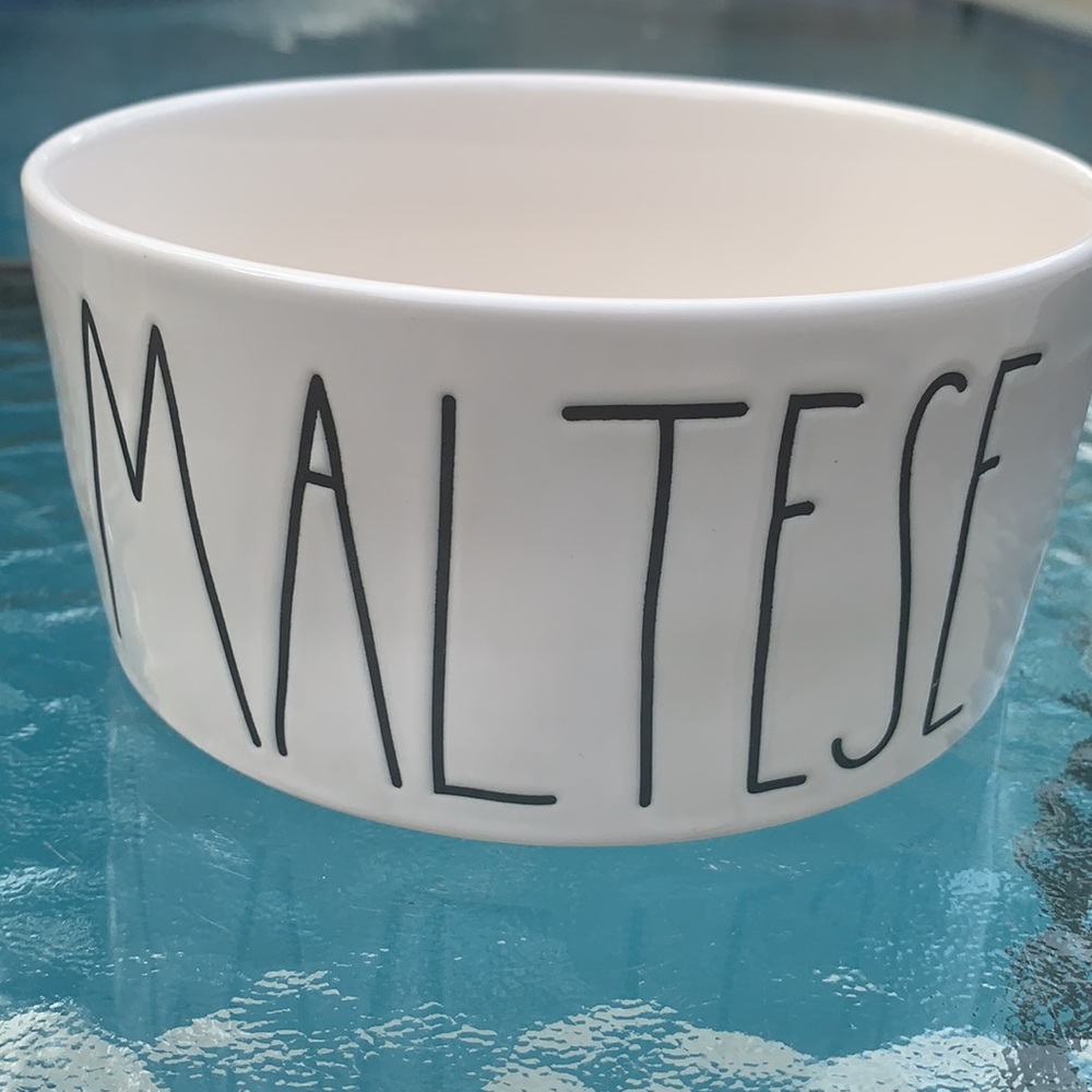 New Rae Dunn “ MALTESE “ Dog Bowl